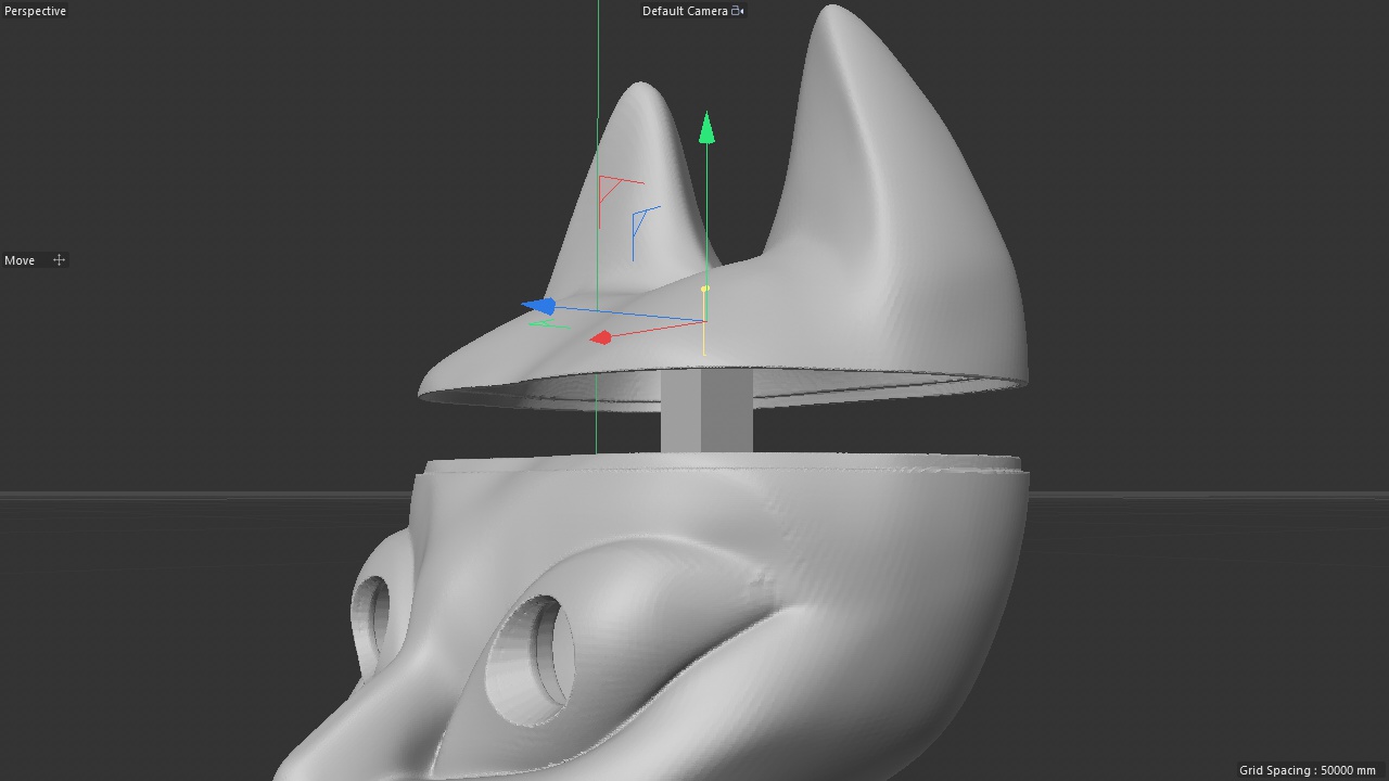 Catolith 3D model in Cinema 4D, showing the interlocking laps